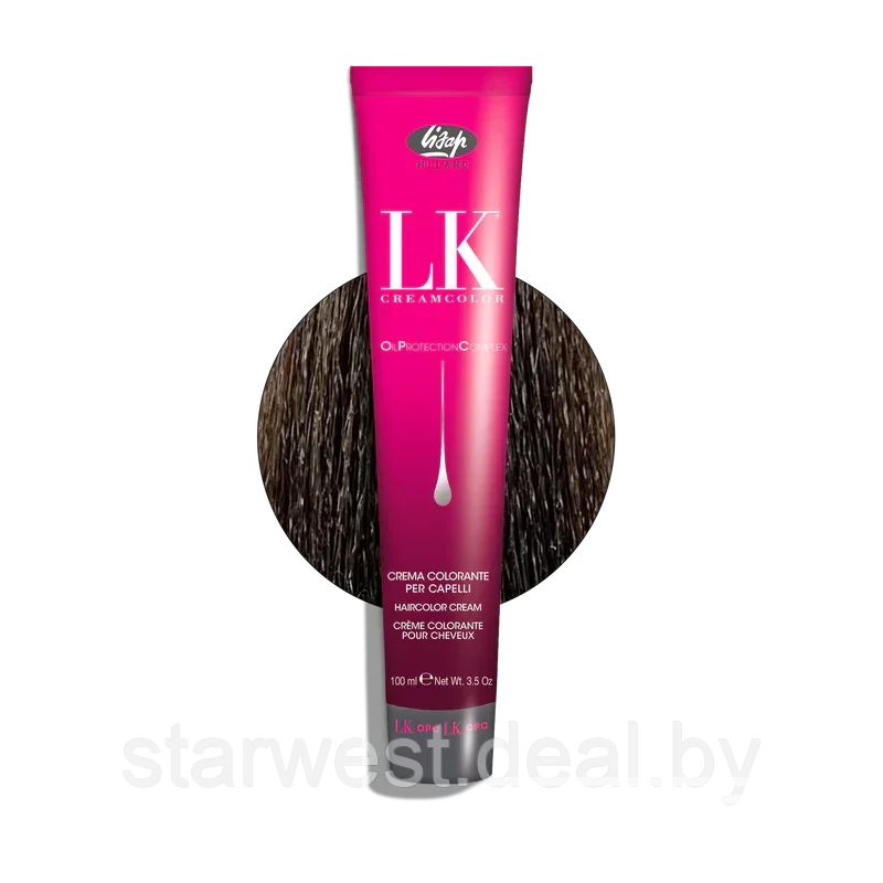 LK Lisap Milano Cream Color 6/9 Темный Блондин Коричневый Холодный 100 мл Крем-краска для окрашивания волос - фото 2 - id-p220796690
