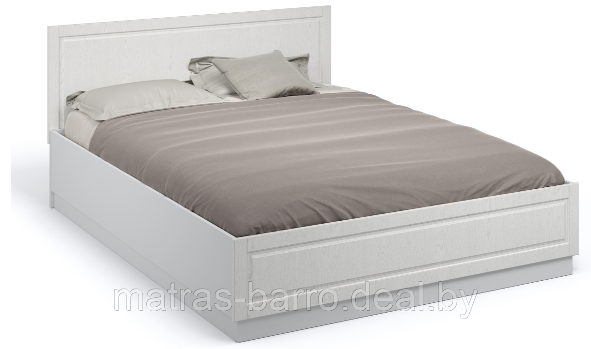 Кровать двуспальная Лацио 160 с подъемным механизмом в цвете Белое дерево - фото 2 - id-p154998926