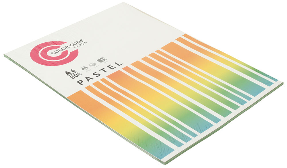 Бумага офисная цветная Color Code Pastel А4 (210*297 мм), 80 г/м2, 50 л., зеленая - фото 2 - id-p220797449