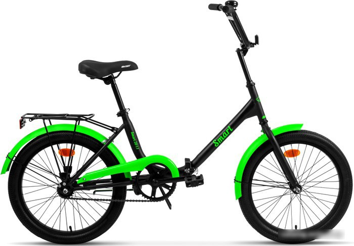 Велосипед AIST Smart 20 1.1 2023 (черный/зеленый) - фото 1 - id-p220799992