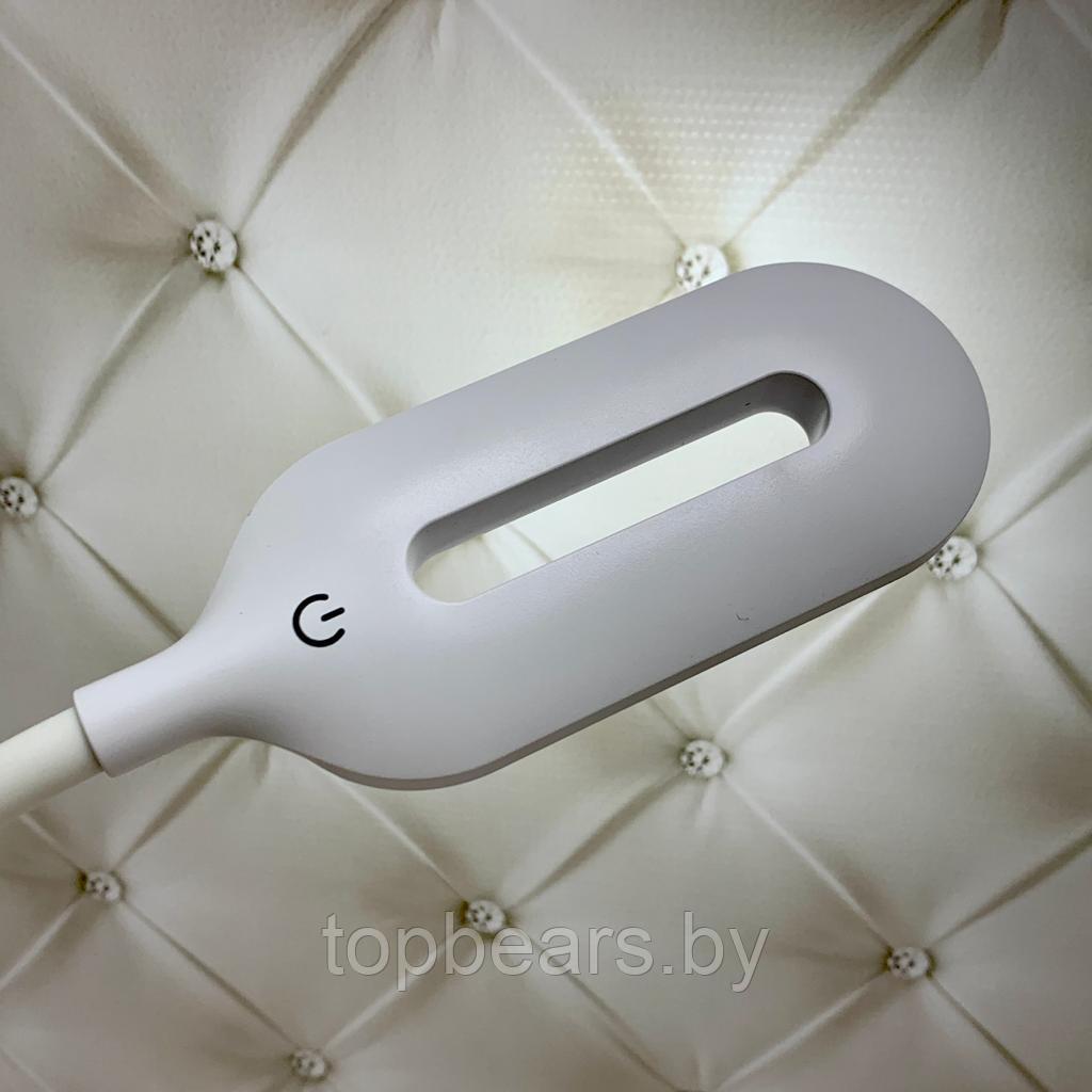 Гибкая настольная лампа - органайзер канцелярский Stark с функцией беспроводной зарядки для смартфона. Белая - фото 8 - id-p220800492