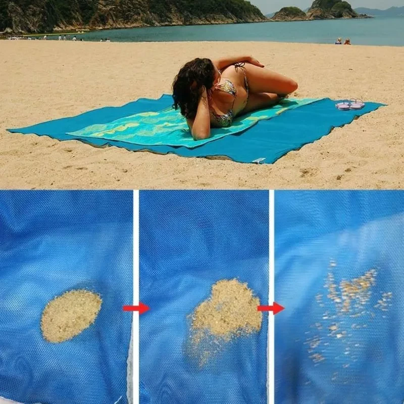 Пляжный коврик-антипесок Sand-Free Mat 200*150 (в ассортименте) - фото 5 - id-p101495495