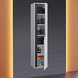 Шкаф-пенал Uperwood Modul, 33х36х150 см, подвесной, с дверцами, матовый, белый/графит, фото 2