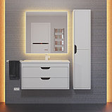 Шкаф-пенал Uperwood Modul, 33х36х150 см, подвесной, с дверцами, матовый, белый/графит, фото 3