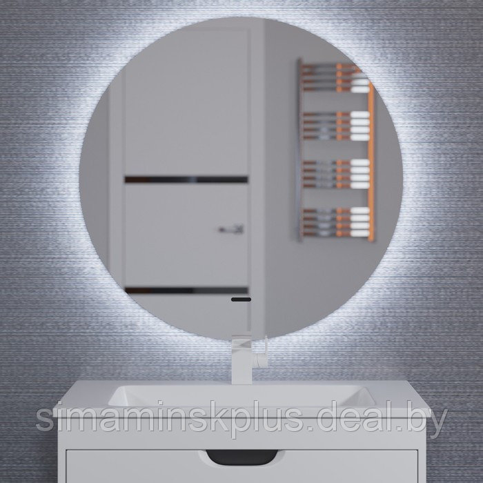 Зеркало для ванной Uperwood Modul, 65х65 см, бесконтактный сенсор, холодная подсветка - фото 2 - id-p220806359