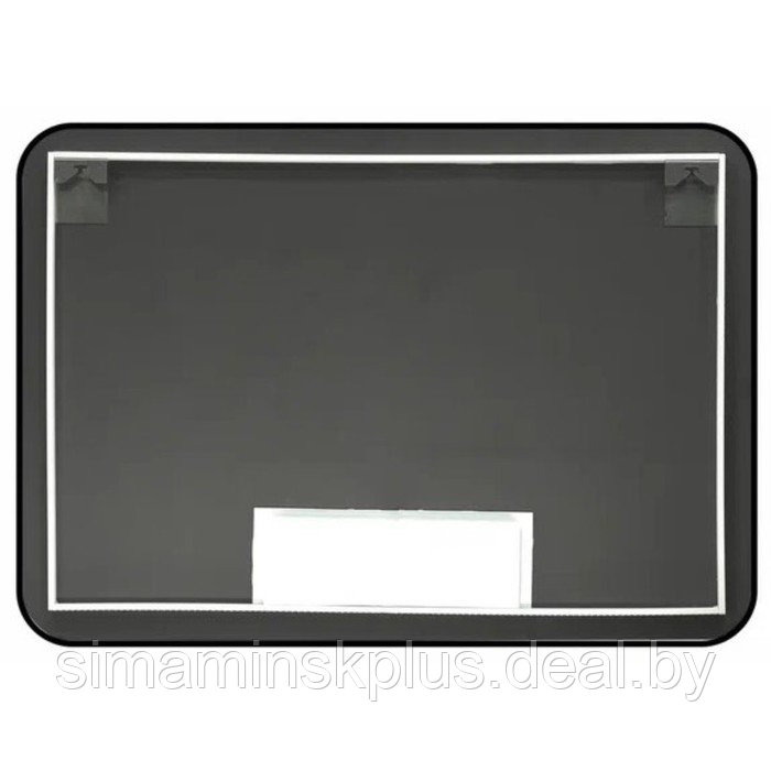 Зеркало для ванной Uperwood Modul, 60х80 см, сенсорная кнопка, черное, теплая подсветка - фото 3 - id-p220806362