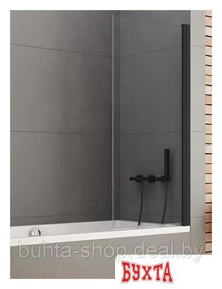 Стеклянная шторка для ванны NEW TRENDY New Soleo Black 90x140 P-0040 - фото 1 - id-p209828175