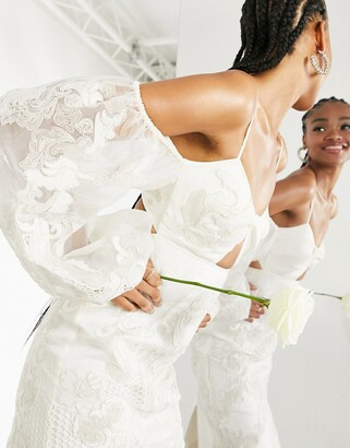 Свадебное платье ASOS EDITION WILLOW Color IVORY Размер EU 40 - фото 3 - id-p220810295