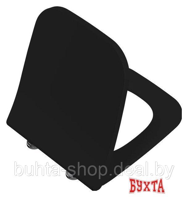 Сиденье для унитаза Vitra Integra 191-083-009 с микролифтом (черный матовый) - фото 1 - id-p206084969