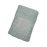 Махровое полотенце банное 70х140 серо-голубое NURPAK 607