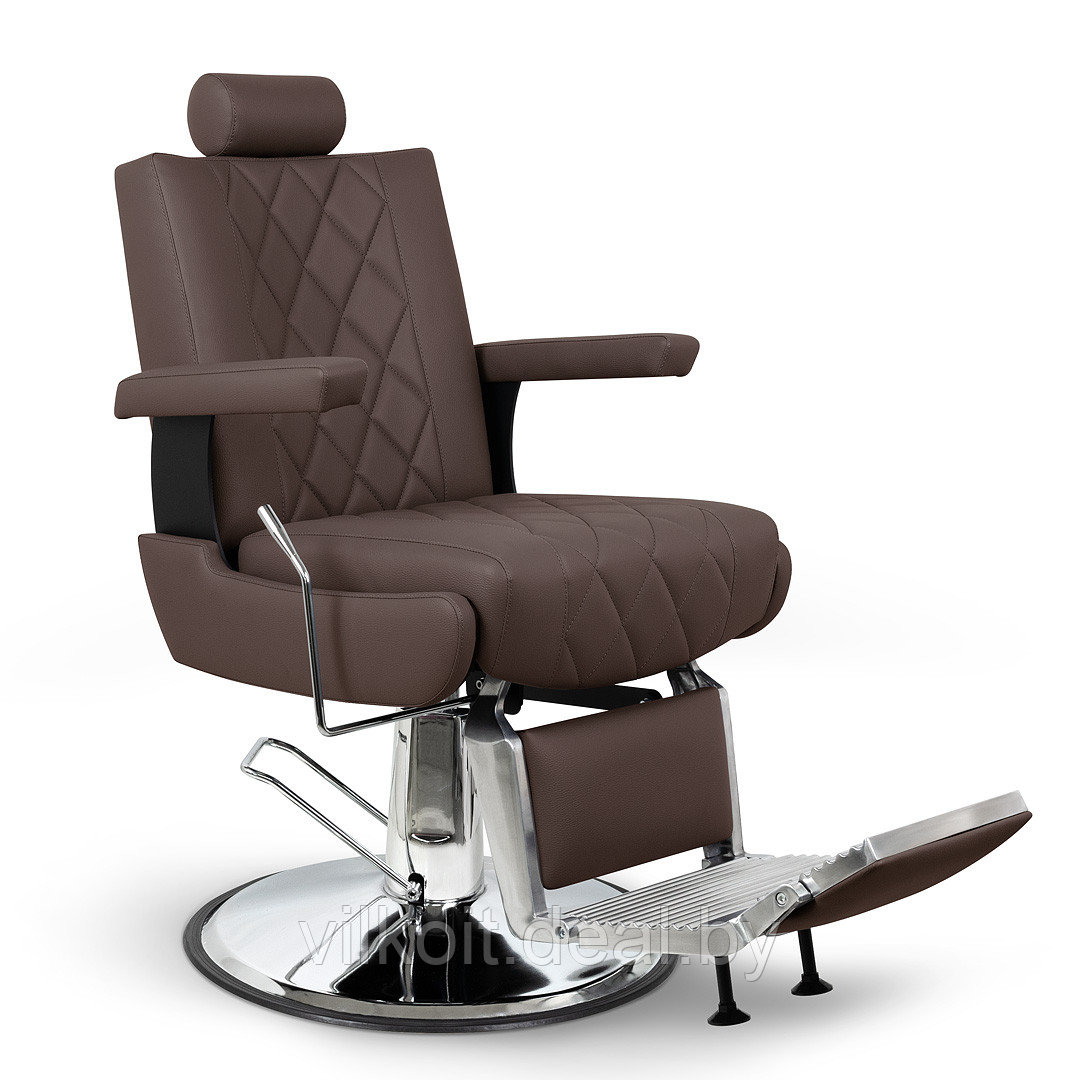 Кресло для барбера Дублин в обивке коричневого цвета . На заказ - фото 1 - id-p175488884