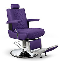 Кресло мужское барбер Дублин в обивке фиолетового цвета