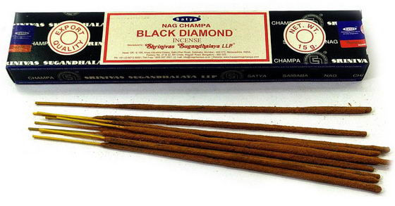 Благовония Черный Бриллиант Satya Black Diamond, 15 г