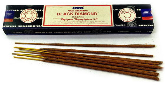 Благовония Черный Бриллиант Satya Black Diamond, 15 г - фото 1 - id-p220827576