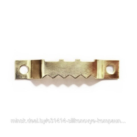 Зубчатая подвесная пластина, 44х8х3 мм, золото, C-10G - фото 1 - id-p220828573