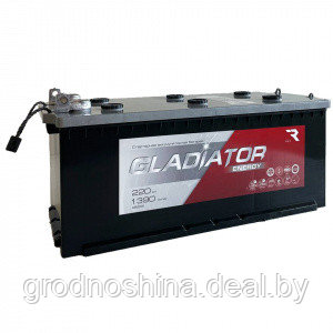 Аккумулятор GLADIATOR 6СТ-220, 220ah, (- +) 1390а, 516х223х223 мм. - фото 1 - id-p220827547