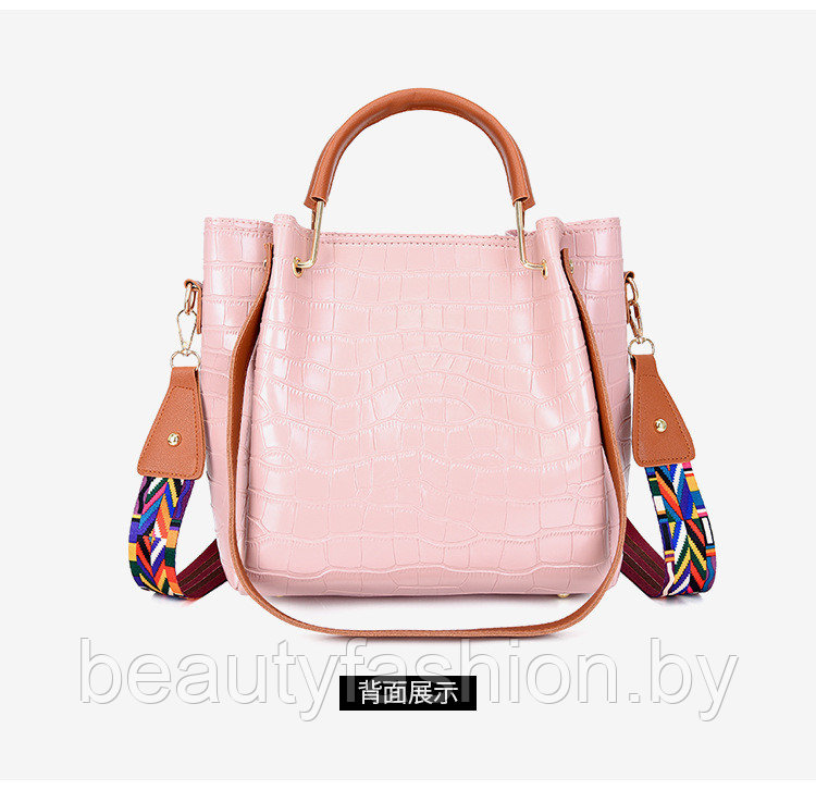 Набор сумок женских модель 805 (розовый) - фото 7 - id-p220829868