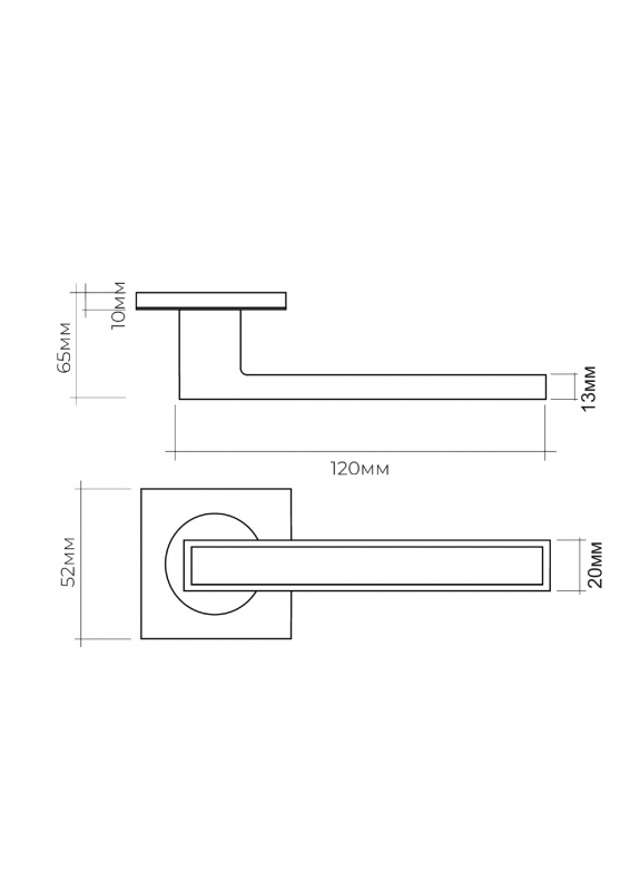 Дверная ручка VETTORE R06.115 GR/SN (Графит/Сатин) - фото 3 - id-p220830228