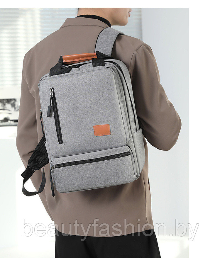 Набор рюкзак + сумки модель 812 (серый) - фото 8 - id-p220830064