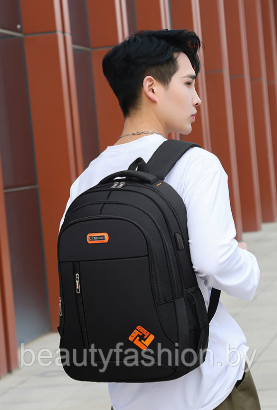 Рюкзак модель 807 (черный/оранжевый) - фото 4 - id-p220830066