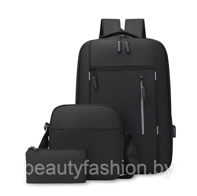 Набор рюкзак + сумки модель 804 (черный) - фото 1 - id-p220830068