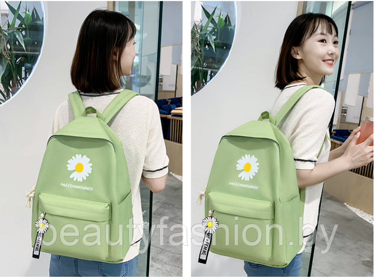 Набор рюкзак + сумки модель 777 (зеленый) - фото 5 - id-p220830075