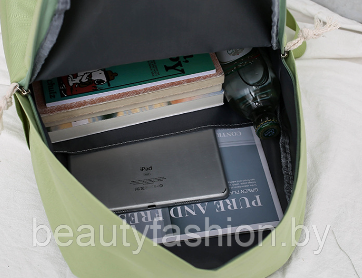Набор рюкзак + сумки модель 777 (зеленый) - фото 9 - id-p220830075