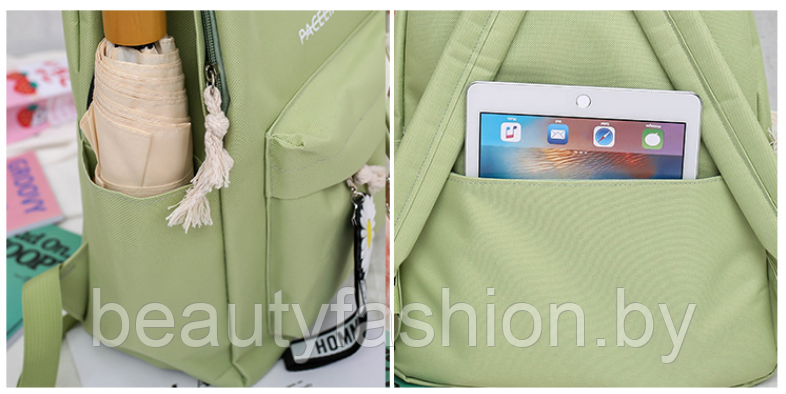 Набор рюкзак + сумки модель 777 (серый) - фото 7 - id-p220830076