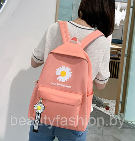 Набор рюкзак + сумки модель 777 (розовый) - фото 5 - id-p220830077