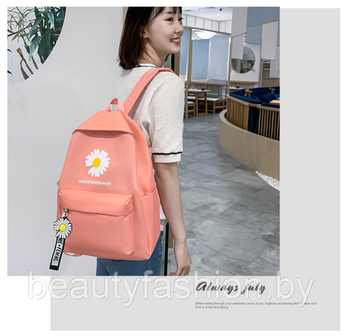 Набор рюкзак + сумки модель 777 (розовый) - фото 9 - id-p220830077
