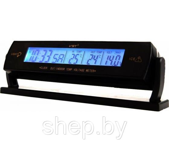Часы автомобильные VST-7013V дата, время, будильник, вольтметр, температура - фото 1 - id-p220831678