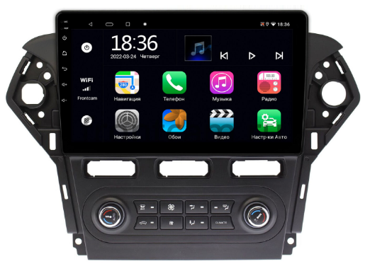 Штатная магнитола Ford Mondeo IV 2010-2015 (черная) OEM MT10-1018 2/32 встроенный климат на Android 10 CarPlay - фото 1 - id-p94219889