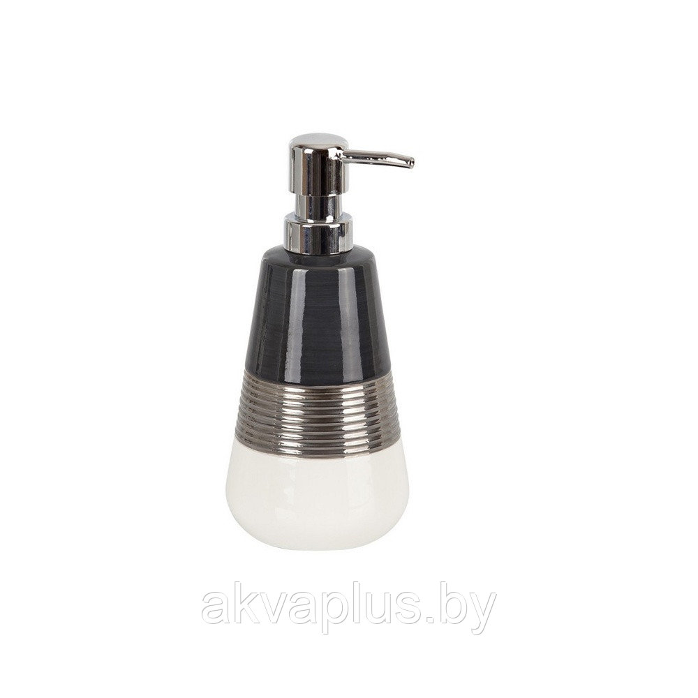 Дозатор для жидкого мыла Primanova Lucas Silver D-20460 (белый/серый/серебристый)