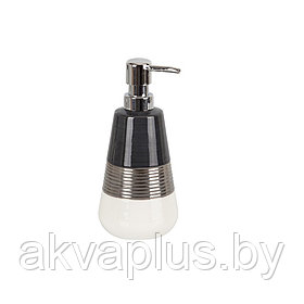 Дозатор для жидкого мыла Primanova Lucas Silver D-20460 (белый/серый/серебристый)
