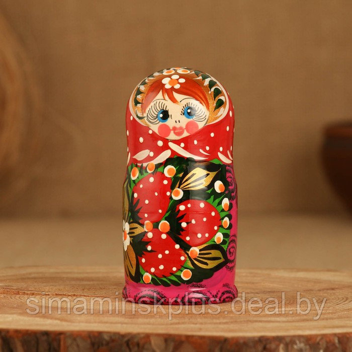 Матрёшка 3-х кукольная "Катя" ягоды, 11см, ручная роспись. - фото 3 - id-p220863134