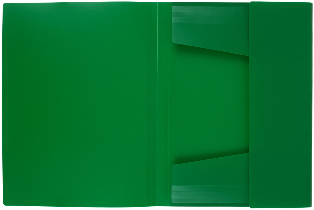 Папка пластиковая на резинке «Стамм» толщина пластика 0,5 мм, зеленая