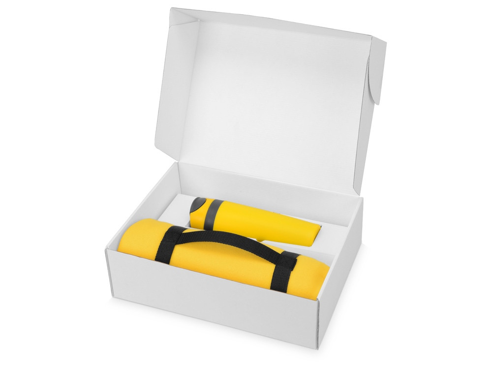 Подарочный набор Cozy с пледом и термокружкой, желтый - фото 2 - id-p220864594