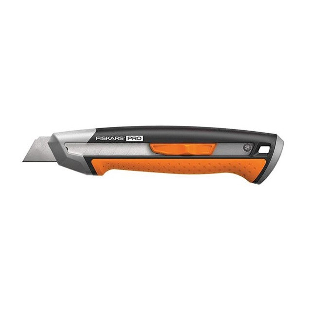 Нож с выдвижным, сменным лезвием18мм CarbonMax FISKARS - фото 1 - id-p220864953