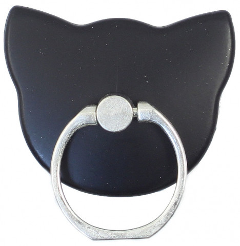 Держатель-подставка с кольцом для телефона LuazON форма «Кошки», черный - фото 1 - id-p220862785