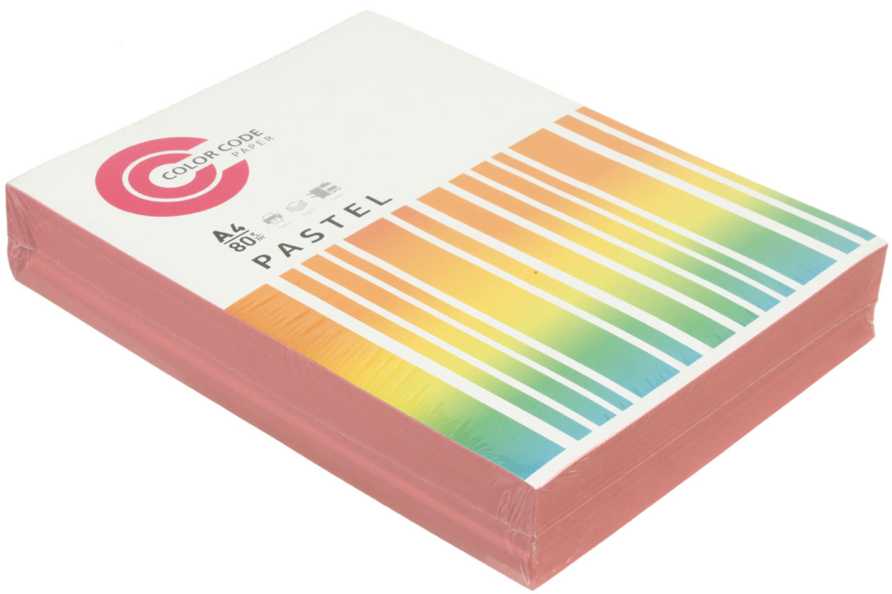 Бумага офисная цветная Color Code Pastel А4 (210*297 мм), 80 г/м2, 500 л., розовая - фото 2 - id-p220862794