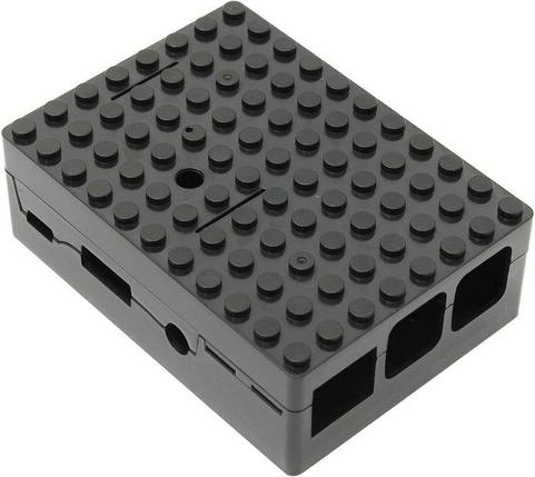 Корпус ACD RA182 Корпус ACD Black ABS Plastic Building Block case for Raspberry Pi 3 B/B+ (CBPIBLOX-BLK), фото 2