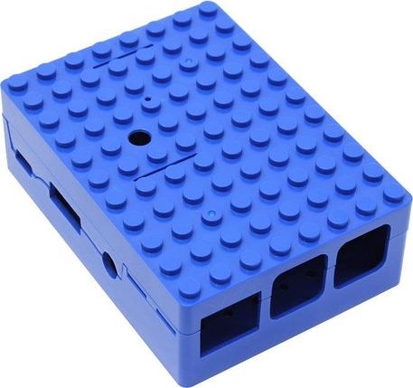 Корпус ACD RA184 Корпус ACD Blue ABS Plastic Building Block case for Raspberry Pi 3 B (CBPIBLOX-BLU) (494354), фото 2