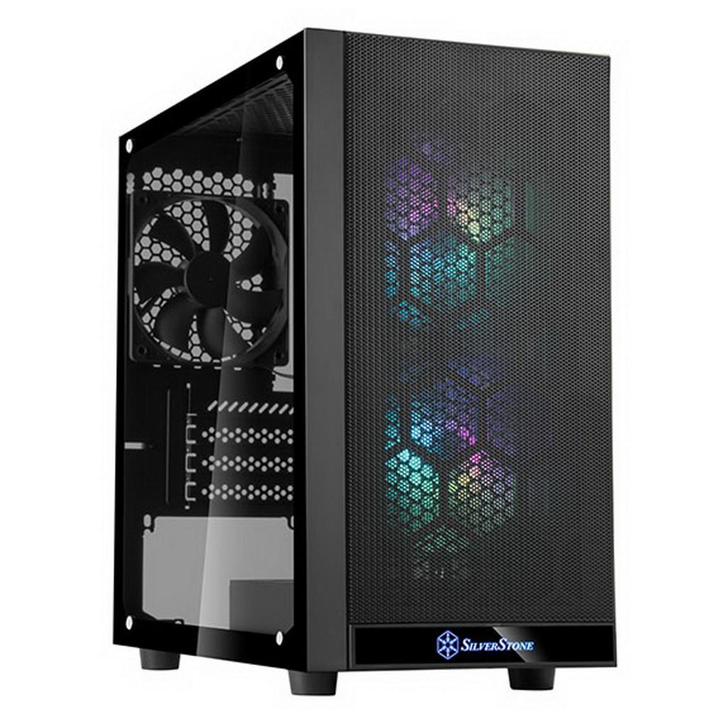 Корпус Silverstone SST-PS15B-PRO Precision Mini Tower Micro ATX Computer Case, tempered glass, 2x 120mm ARGB, - фото 1 - id-p220867504