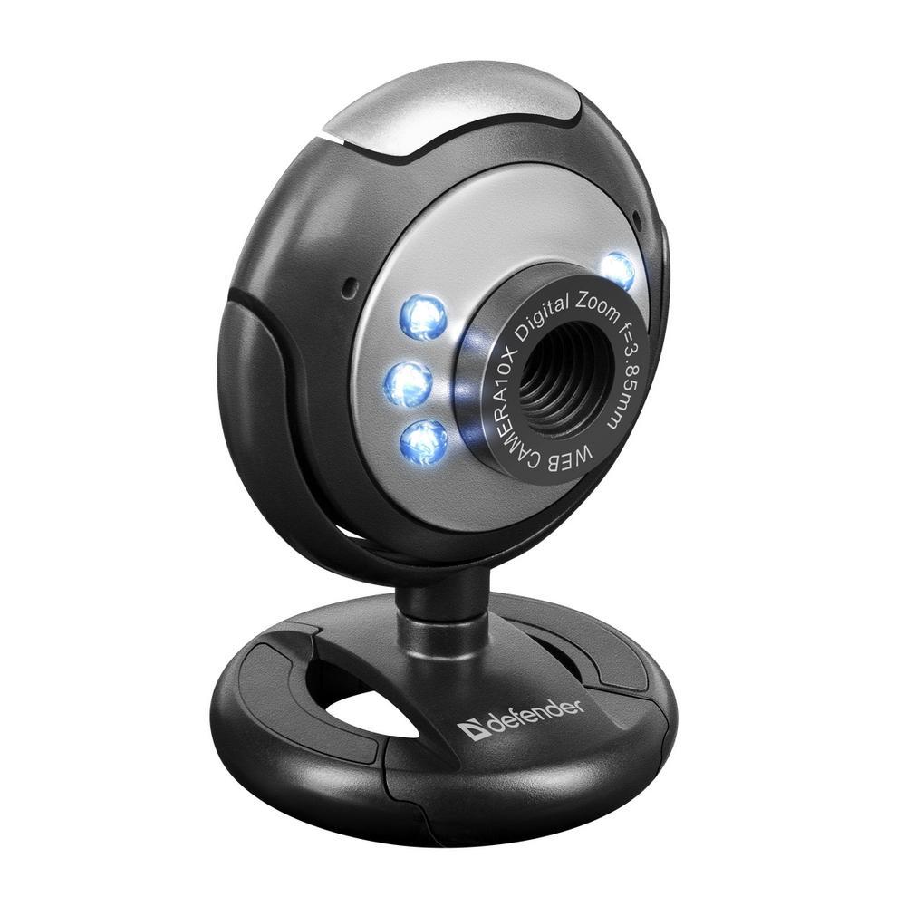 Веб-камера Defender Веб-камера C-110 0.3 МП, подсветка, кнопка фото DEFENDER (631105) - фото 1 - id-p220867023