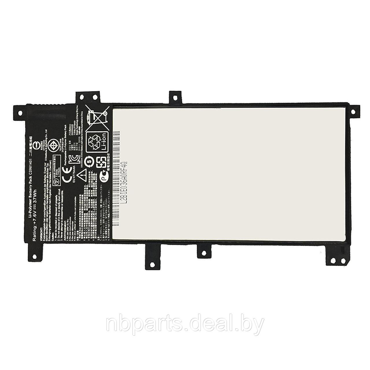 Аккумулятор (батарея) для ноутбука Asus X455 F455L 7.6V 4800mAh C21N1401 - фото 1 - id-p220864843