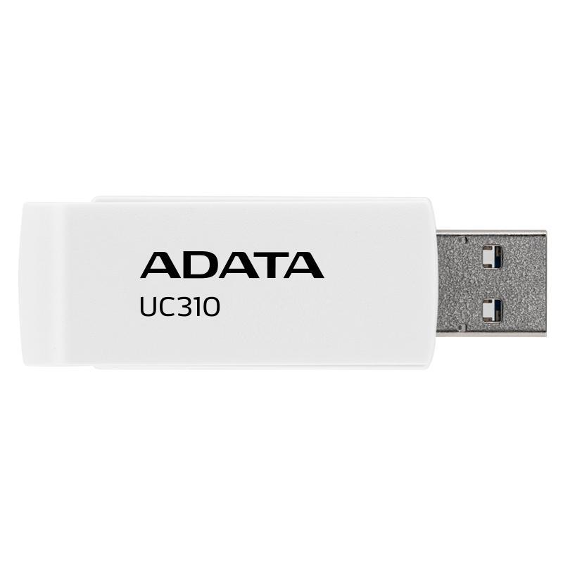 Флэш-накопитель USB3.2 128Gb A-DATA UC310 (UC310-128G-RWH) USB 3.2 Type-A, пластик, поворотный разъем, белый - фото 1 - id-p220874222