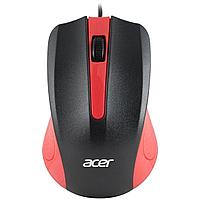 Мышь Acer OMW012 черный/красный оптическая (1200dpi) USB (3but)