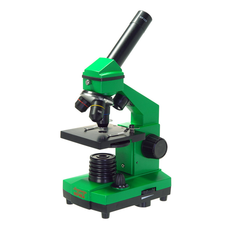 Микроскоп школьный Эврика 40х-400х в кейсе (лайм) - фото 1 - id-p220869454