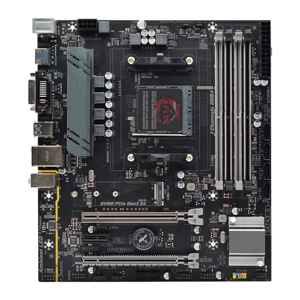 Материнская плата Afox AFOX Motherboard AMD® B550 AMD Socket AM4, 4 x DDR4 Memory Slots, Micro-ATX (22 x 24.5 - фото 1 - id-p220870380