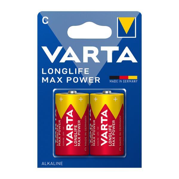 Батарейка Varta LONGLIFE MAX POWER (MAX TECH) LR14 C BL2 Alkaline 1.5V (4714) (2/20/200) - фото 1 - id-p220872608